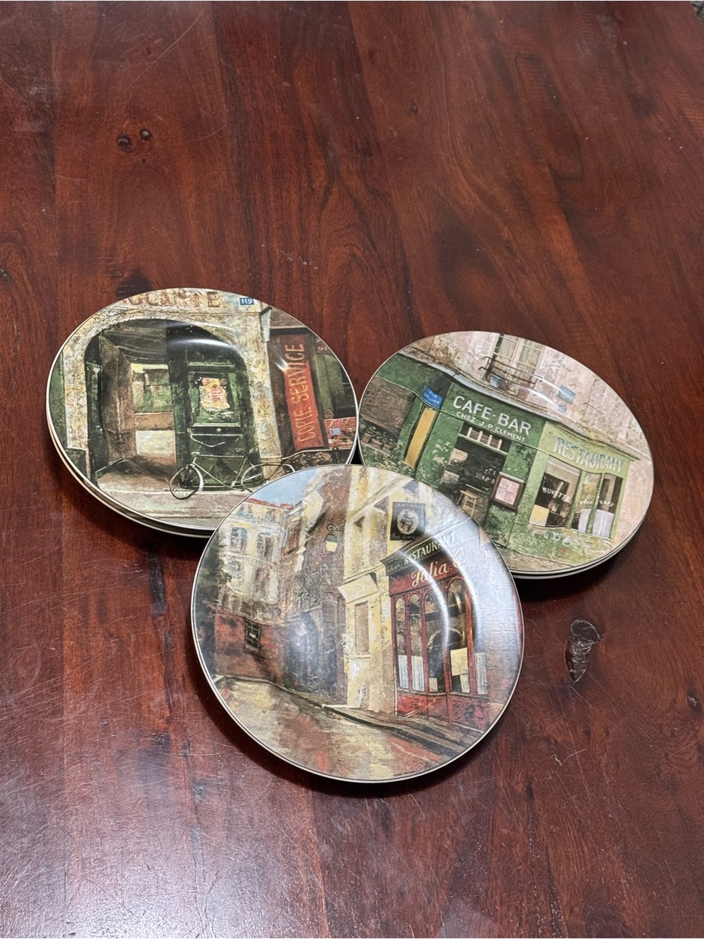 ONEIDA Decorative 8” plates The Art Of Dining Chiu Tak Hak Restaurant Row 5 pcs